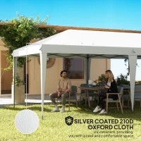 Outsunny 6 x 3(m) Garden Large Gazebo Canopy Waterproof Outdoor Party Tent Marquee(m-6)