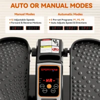 SPORTNOW Under Desk Elliptical Machine for Home, Electric Elliptical Machine with 12 Adjustable Speed, LED Monitor(m-4)