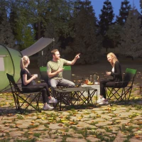 Outsunny Four-Piece Portable Picnic Table Set - Green(m-10)