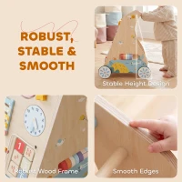 AIYAPLAY Wooden Baby Walker with Detachable Double-Sided Activity Board, Push Along Walker, Gift for Boys Girls 1-3 Years(m-7)