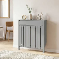 HOMCOM 93 x 88.5cm Rustic-Look Radiator Cover - Grey(m-9)