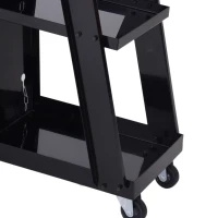 DURHAND Welding Cart Welder Trolley Garage for Gas Bottles w/ Safety Chain, Wheels, Black(m-9)