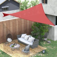 Outsunny Voile d'ombrage rectangulaire 4x6m toile ombrage extérieur protection anti-UV 185g/m² HDPE, pour jardin terrasse patio piscine balcon, brique terracotta(m-10)