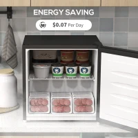 HOMCOM 35L Mini Freezer, -24℃ to -14℃ Temperature - Black(m-9)