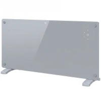 HOMCOM 2000W Smart Panel Heater Wall Mounted & Freestanding, Electric Heater with Weekly Timer, Open Window & Anti-Frost, Grey(m-1)