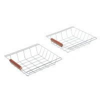 HOMCOM Rolling Kitchen Island Trolley Cart Drawer Shelves Basket Wheels W/  6 Bottle Wine Rack, Honey Colour(m-9)