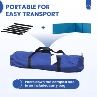 Outsunny Camping Windbreak, Foldable Portable Wind Blocker w/ Carry Bag and Steel Poles, 780cm x 150cm(m-6)