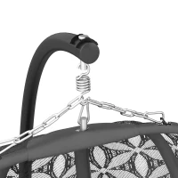 Outsunny Outdoor Double Hanging Chair with Cushion and Cup Holders, Charcoal Grey(m-13)
