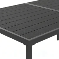 Outsunny 7 Pieces Outdoor Dining Set, Patio Table and Chairs for 6, Garden Dining Furniture Set with Slatted Tabletop(m-11)