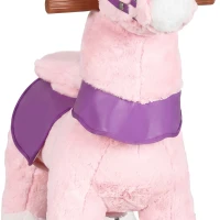 AIYAPLAY Ride on Horse Pedal Ride On Walking Horse Toy Rotatable Head Neighing Sound, Pink(m-13)
