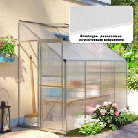 Outsunny 10 Plaques Alvéolaires en Polycarbonate 4 mm, UV Resistant, Panneau Alvéolaire Double de Serre, 120x60 cm, Transparent(m-2)