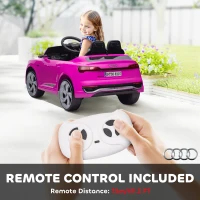 AIYAPLAY Audi Q8 etron Sportback Licensed Ride on Car with Remote Control, Four-Wheel Suspension, Soft Start for Ages 3-4, Pink(m-5)