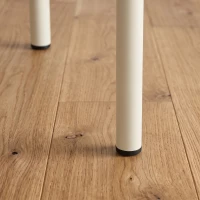 HOMCOM Lot de 4 Tabourets Empilables Ronds avec Assise Rembourrée, sans Dossier, Gain de Place, 45 x 45 x 47,5 cm, Crème(m-13)