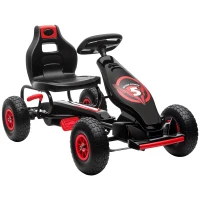 Kids Pedal Go Kart, with Adjustable Seat, Inflatable Tyres - Red(m-11)