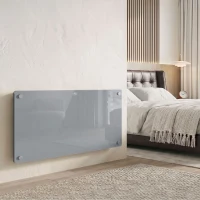 HOMCOM 2000W Smart Panel Heater Wall Mounted & Freestanding, Electric Heater with Weekly Timer, Open Window & Anti-Frost, Grey(m-2)