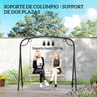 Outsunny Soporte para Columpio de Metal Estructura Resistente con Patas en A para Exterior 172x126x170 cm Acabado en Bronce(m-4)