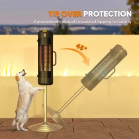 Outsunny Patio Parasol Heater, Electric Umbrella Mounted Heater for 25-70 mm Poles(m-6)