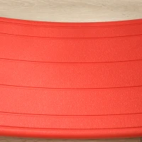 ZONEKIZ Balance Board Kids Wobble Board, Sensory Training Rocking Toy for Children, Nursery Toy, for Ages 3-6 Years, 82 x 27.5 x 19.5cm - Red(m-8)
