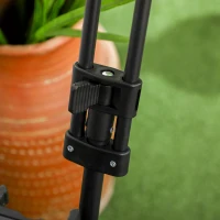 Outsunny 95L Folding Steel Frame Garden Trolley, with Handle - Multicolour(m-9)