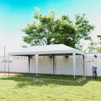 Outsunny 6 x 3(m) Garden Large Gazebo Canopy Waterproof Outdoor Party Tent Marquee(m-3)