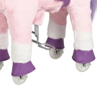 AIYAPLAY Ride on Horse Pedal Ride On Walking Horse Toy Rotatable Head Neighing Sound, Pink(m-12)