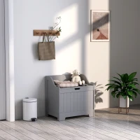 HOMCOM 61L Home Storage Chest - Grey(m-10)
