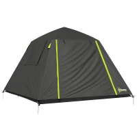 Outsunny Camping Tent 3000mm Waterproof Tent with 2 Doors for 2 Person, Grey & Green(m-15)