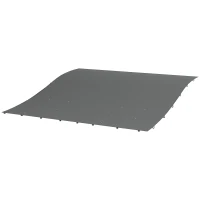 Outsunny Prelată de Schimb pentru Pergolă de Grădină 3x3 m cu 16 Orificii de Drenaj, 297x297 cm, Gri(m-12)