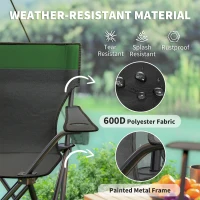 Outsunny Four-Piece Portable Picnic Table Set - Green(m-4)