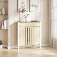 HOMCOM 93 x 88.5cm Rustic-Look Radiator Cover - Oak(m-2)