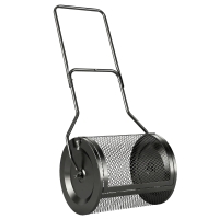 Outsunny Compost Spreader, 20" Peat Moss Spreader with Detachable U-Shaped Handle and Metal Mesh Basket