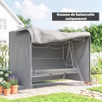 Outsunny Housse de Protection balancelle de Jardin 3 Places bâche étanche dim. 2,05L x 1,24l x 1,64H m Polyester Gris(m-13)