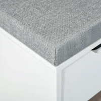 HOMCOM Shoe Storage Bench with Cushion - White(m-7)