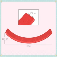 ZONEKIZ Balance Board Kids Wobble Board, Sensory Training Rocking Toy for Children, Nursery Toy, for Ages 3-6 Years, 82 x 27.5 x 19.5cm - Red(m-3)