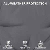 Outsunny Outdoor Chair Seat Cushions Set of 2, Garden Chair Cushions with 7cm Thick Foam & Ties, Dark Grey(m-5)