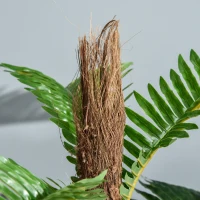 Outsunny Set of 2 Artificial Plant Tropical Fern in Pot, Fake Plants for Home Indoor Outdoor Decor, 150cm, Green(m-8)