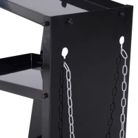 DURHAND Welding Cart Welder Trolley Garage for Gas Bottles w/ Safety Chain, Wheels, Black(m-8)