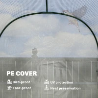 Outsunny Walk-in Greenhouse with Shelves, Small Greenhouse with PE Cover and Roll-up Door, 123 x 187 x 189 cm, White(m-5)