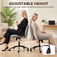 HOMCOM extra nail tech rolling retro fabric cute teenager arms hairdresser on chairs desks spinny comfortable beauty(m-7)