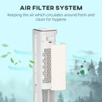HOMCOM Evaporative Air Cooler, 5L Water Tank Oscillating Ice Cooling Fan with 3 Modes, 3 Speeds, 10H Timer, Detachable & Washable Filter, LED Display & Remote Control and Oscillation, White(m-7)