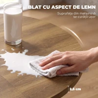 HOMCOM Masă de Sufragerie Extensibilă cu Picior în Formă de X, 100-135cm, Maro(m-6)