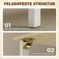 HOMCOM Klapptisch für 6 Personen, 168 cm großer ausziehbarer Esstisch mit 2 Schubladen & 4 Ablagefächern(m-6)