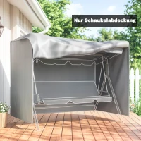 Outsunny Schutzhülle für Gartenschaukel, reißfest, wetterfest, Tex-Lock-System, 205x124x164 cm, Grau(m-8)