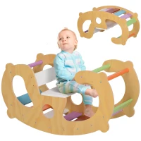 AIYAPLAY 2 en 1 Arche escalade enfants 18 à 48 mois, chaise à bascule arc-en-ciel pour garçons & filles, tout-petits(m-11)