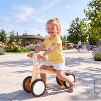 AIYAPLAY Kinder Laufrad Klappbar leicht Lauflernrad mit EVA-Rädern Höhenverstellbarer Sitz Aluminiumrahmen 1-3 Jahre Rosa(m-8)