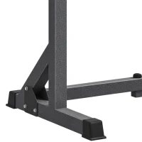 SPORTNOW Heavy Duty Barbell Squat Rack, Adjustable and Multifunctional Weight Power Stand, for Home, Gym - Black(m-11)