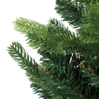 HOMCOM Artificial Christmas Tree, Hinged Xmas Tree with 2419 PE & PVC Branch Tips, 6ft, Green(m-10)