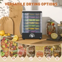HOMCOM Seven Tray, 40-70°C Food Dehydrator - White(m-5)