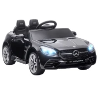 AIYAPLAY Mașină Electrică pentru Copii cu Licență Mercedes SLC 300, Telecomandă, din PP și Metal, 107x62.5x44 cm, Neagră(m-11)