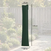 Outsunny Parasol Cover, Cantilever Umbrella Cover for 2-3.5 m Parasols, Banana Umbrella Protector with Zipper, Green(m-3)